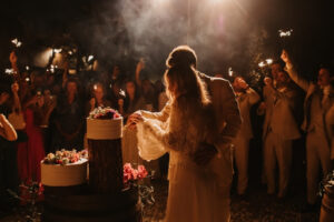 Cutting Wedding Cake at Atzaró Agroturismo Hotel Ibiza